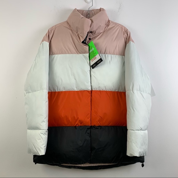 NWT biannual Colour Block Puffer Jacket Size Small - Picture 2 of 4